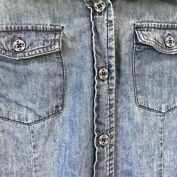 Ci Sono Denim Collection Women's Button Front Blue Jean Denim Dress.‎ Size S - Picture 4 of 11